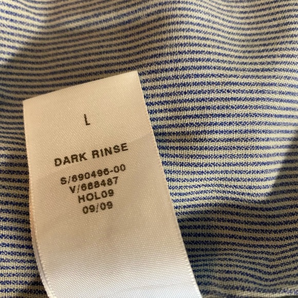 NWT GAP 1969 military style dark wash jean jacket .Size L - Picture 3 of 7